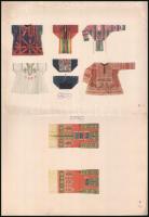 cca 1930 9 db divatrajz ofszet nyomat