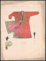 cca 1930 9 db divatrajz ofszet nyomat