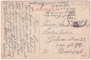 1915 Szászrégen, Reghinul Sasesc, Reghin; Maros folyó, lovaskocsik. W.L. (?) 1639. Hübner Ignác kiad...