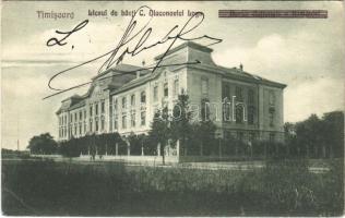 Temesvár, Timisoara; Liceul de baeti C. Diaconovici Loga / Fiúgimnázium / boys grammar school (Rb)