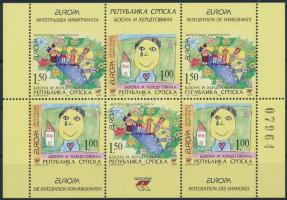 Europa CEPT, Integráció bélyegfüzetlap, Europa CEPT, Integration stamp booklet sheet