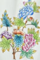 Herendi Viktória mintás kagylós kínáló, kézzel festett, jelzett, kopott, 21×22 cm