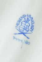 Herendi Viktória mintás kagylós kínáló, kézzel festett, jelzett, kopott, 21×22 cm