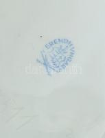 Herendi Viktória mintás füles kínáló, kézzel festett, jelzett, hibátlan, 46×23 cm, m:13 cm