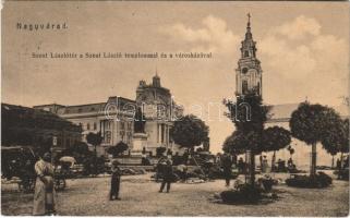 1907 Nagyvárad, Oradea; Szent László tér, Szent László templom, Városháza, piac. W.L. 964. / square, church, town hall, market