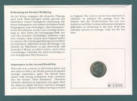 Gibraltár 1990. 1p érmés, bélyeges borítékon T:1/2