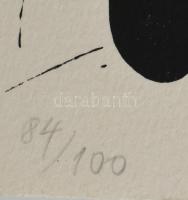 Szabados Árpád (1944-2017): Bartók Béla emlékére, (részlet), 1971-78. Szitanyomat, papír, jelzett, s...