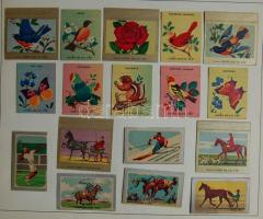 cca 3000 darabos vegyes külföldi gyufacímke-gyűjtemény albumban / collection of cca 3000 match label...