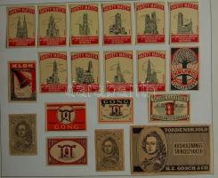 cca 3000 darabos vegyes külföldi gyufacímke-gyűjtemény albumban / collection of cca 3000 match label...