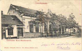1902 Kunmadaras, Takarékpénztár. Schwartz Ferenc kiadása. Réz Károly felvétele után (fl)