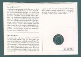 Gibraltár 1990. 5p "Majom" érmés, bélyeges borítékon T:1