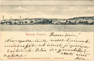 1902 Paks, látkép. Rosenbaum Ignác kiadása (EK)