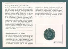 Gibraltár 1990. 10p "Kastély" érmés, bélyeges borítékon T:1