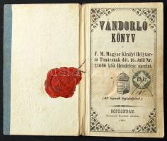 1861 Szijgyártó legény vándorkönyve