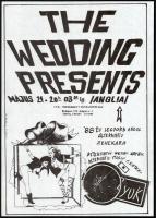 1988 A Fekete Lyuk alternatív zenei klub műsorplakátja a The Wedding Present(s) angol indie rock vendég zenekar estjeiről, Botka Tibor grafikája, szép állapotban, 41×29,5 cm