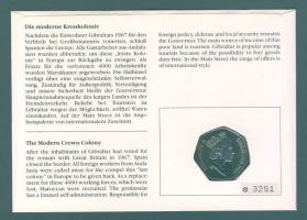 Gibraltár 1989. 50p "Tatárvirág" érmés, bélyeges borítékon T:1