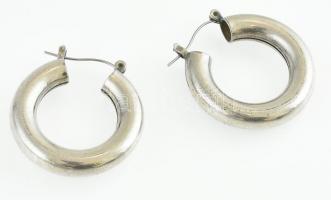 Ezüst (Ag) Fülbevaló pár, Jelzett, nettó: 9,3g, 3cm