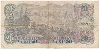 Ausztria 1956. 20Sch "FY 011396" T:III 
Austria 1956. 20 Shilling "FY 011396" C...