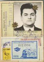 cca 1955-1990 kb. 20 db vegyes okmány, igazolvány tétel, többek közt egy MÁV mérnök igazolványai + b...