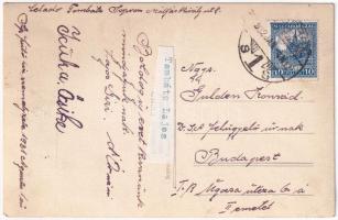 1931 Sopron, vasútállomás, fűtőház személyzete, gőzmozdony, vonat. Lobenwein Harald photo (EK)