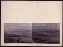 cca 1910 Igló és Lőcse közötti 2 db eredeti fotó földtani szerkezetről, kartonon, hátoldalt feliratozva, 6,5×16 cm