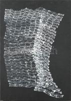 Somogyi Laura (1971-): Textes Deleuze. Vegyes technika, fatábla, jelzett a hátoldalán. 44x31 cm