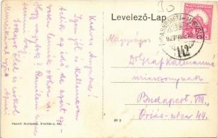 1927 Hidasnémeti, Vámőrségi laktanya + "HIDASNÉMETI - MISKOLC 142" vasúti mozgóposta bélye...