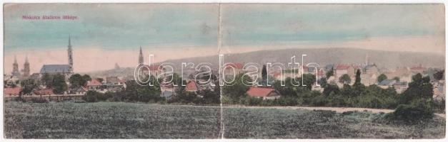 Miskolc, kihajtható panorámalap zsinagógával. D.K. Bp. 1906. 1143. sz. (EB)