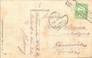 1912 Békéscsaba, Vasút utca, Városi színház, nyomda. W.L. Bp. 4030. (EM)