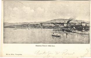 1903 Balatonfüred, Balaton-Füred 1865-ben. Köves Béla kiadása (vágott / cut)