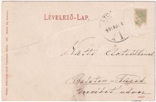 1906 Balatonfüred, Erzsébet udvar. Balázsovich Gyula fényképész kiadása (fa)