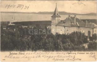 1904 Balatonfüred, Hercegprímási lak (szakadás / tear)