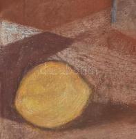 Aknay János (1949-): Csendélet, 1969. Olaj vászon, jelzett, restaurált. 80x60 cm. Nagyon korai, gyűj...