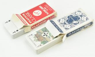 2 pakli francia kártya kartondobozban.