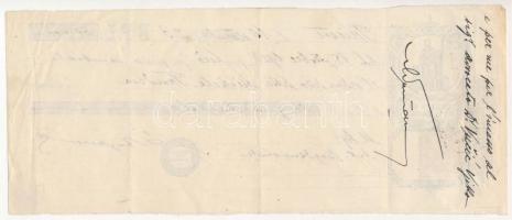 Olaszország / Trieszt 1923. Váltó 50.000L-ról, vízjeles papíron, okmánybélyeggel, bélyegzéssel T:II-...