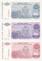 Horvátország / Krajnai Szerb Köztársaság 1994. 500.000D "A 0026571" + 1.000.000D pótkiadás...