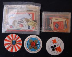 80 db italcímke + 26 db gyufacímke + 3 db poháralátét