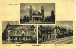 Budapest XV. Rákospalota, Evangélikus templom, városház, vasútállomás