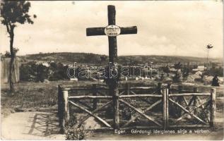 1926 Eger, Gárdonyi ideiglenes sírja a várban