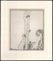 Kozma Lajos (1884-1948): Alakok. Cinkográfia, papír, jelzés nélkül, paszpartuban, 19,5×16,5 cm