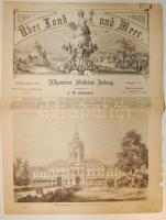 1871 Über land und Meer újság címlapja 32 kr újságszignettával és szép metszekkel/ Cover of the ÜLM magasine with e32 kr signetta and nice engravings