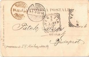 1894 (Vorläufer!!!) Venezia, Venice; Saluti da Venezia. Art Nouveau, litho (Rb)