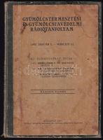 1933 Gyümölcsterjesztési és Gyümölcsfavédelmi rádiótanfolyam 1933. Bp., Pátria. 90p. Félvászon kötésben, foltokkal
