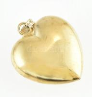 Aranyozott ezüst (Ag) szív alakú medál, jelzett (Cristina Sterling), 3x2,5 cm, bruttó: 6,8 g