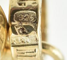 Aranyozott ezüst (Ag) szív alakú medál, jelzett (Cristina Sterling), 3x2,5 cm, bruttó: 6,8 g