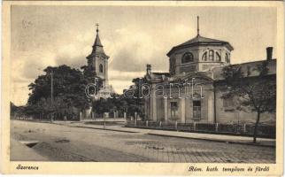 1937 Szerencs, Római katolikus templom és fürdő (Rb)