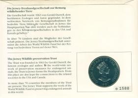 Jersey 1987. 3Ł "25 éves a WWF" érmés, bélyeges borítékon T:BU