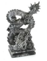 Kínai műkő sárkány figura. 23 cm