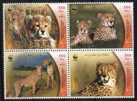 2003 Gepárd WWF négyestömb Mi 2932-2935