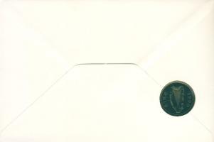 Írország 1990. 1Ł érmés, bélyeges borítékon T:1